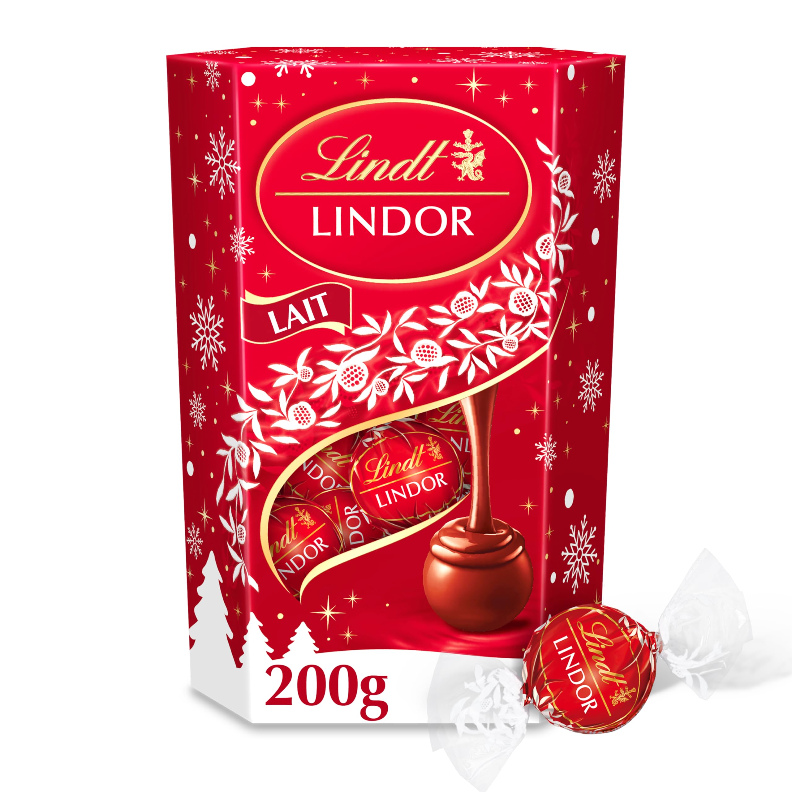 Lindt - Cornet LINDOR - Assortiment de Chocolats au Lait - Blaiche